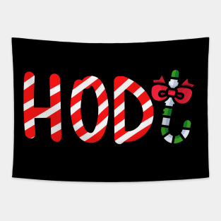 Hodl Crypto Candy Cane Tapestry