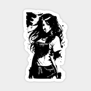 Kawaii Anime Girl Wearing Tshirt 02 Magnet