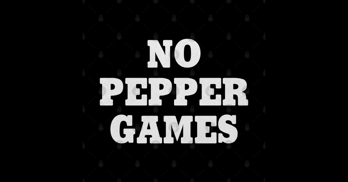 No Pepper Games Baseball Sticker TeePublic