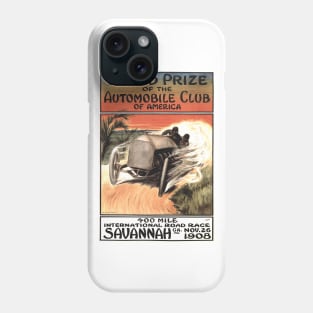 1908 Savannah Georgia International Road Race Poster Art Phone Case