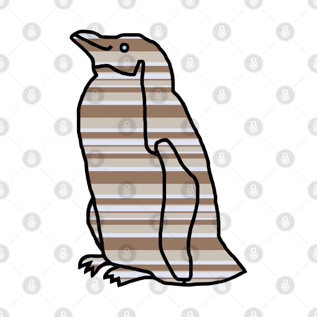 Stone Stripes Penguin by ellenhenryart