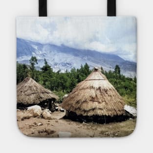 Colorized Vintage Photo of Andes Mountains Dwellings Tote