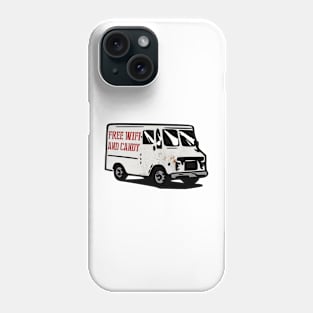 free wifi and candy rusty van funny meme Phone Case