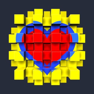 Cubexplode Heart T-Shirt