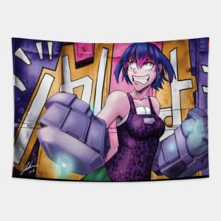 Anime PowerFist Tapestry