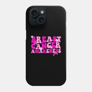 Groovy Style Breast Cancer Awareness Month Phone Case