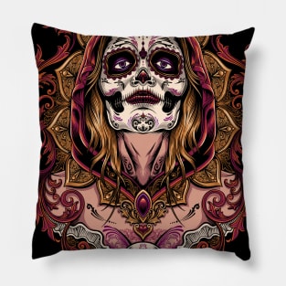 Great Dia De Los Muertos Illustration 1 Pillow