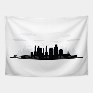 Kansas City Skyline Tapestry