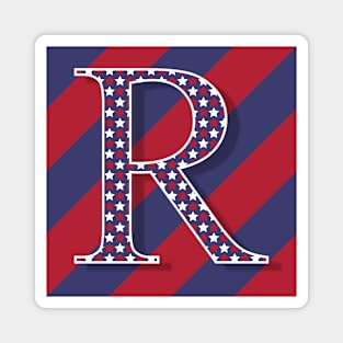 Old Glory Letter R Magnet