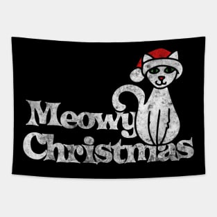 Meowy Christmas Tapestry