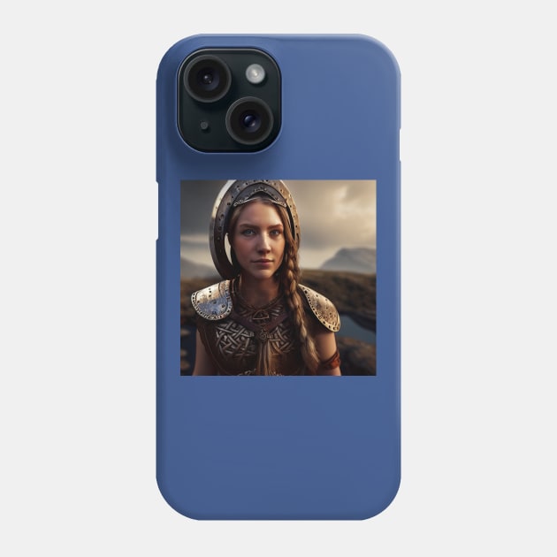 Viking Shield Maiden Phone Case by Grassroots Green