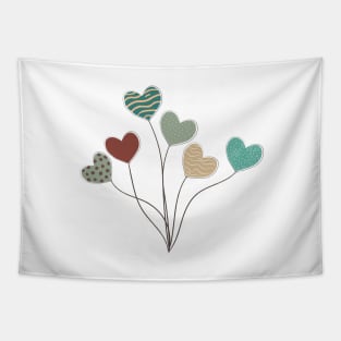 Heart Balloons Tapestry