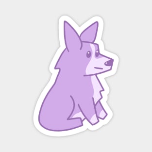 Funny Purple Corgi Magnet