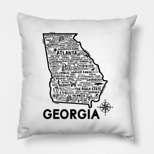 Georgia Map Pillow