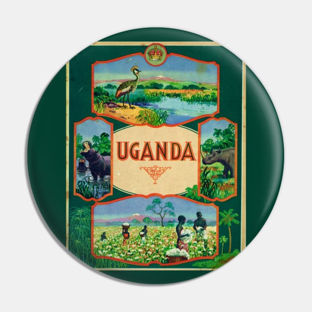 Uganda - Vintage Travel Pin by Culturio