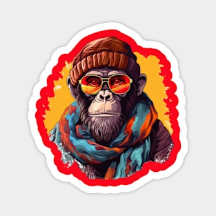 Colourful monkey Magnet