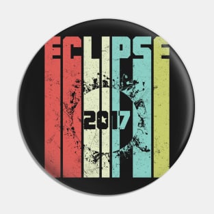 Eclipse 2017 August 21 Colorful Retro Pop Design Pin