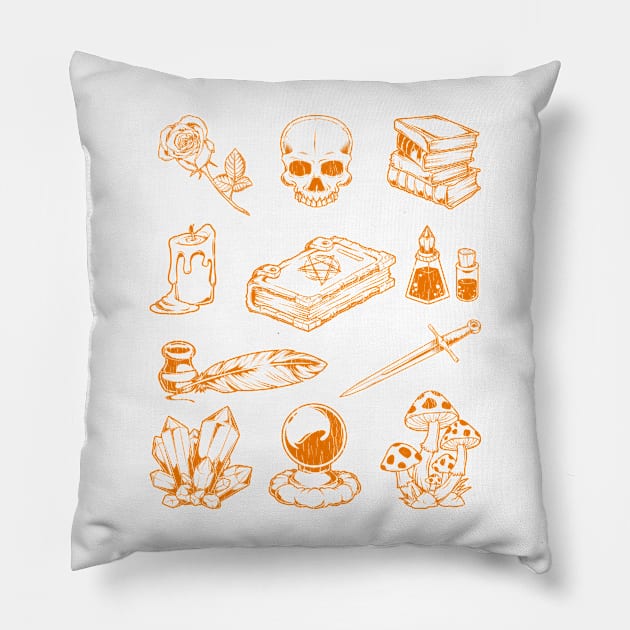 For witches - Aestethic Witchcore Pillow by Modern Medieval Design