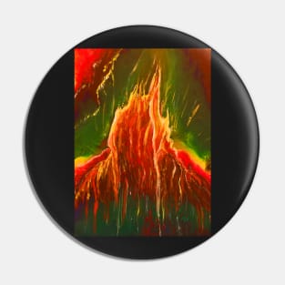 Fire Mountain Original Painting Pin