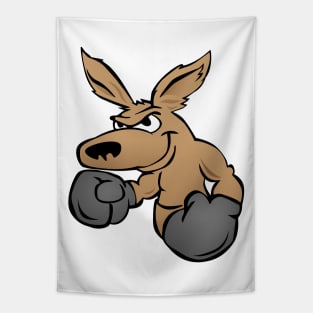 Boxing Kangaroo Cartoon Tapestry