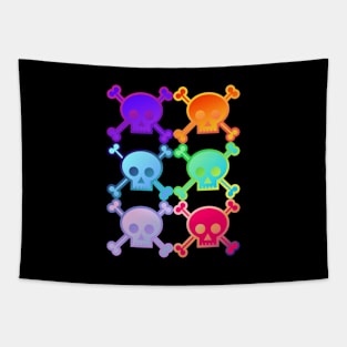 Skull and Crossbones Pirate Flag Multi Field Gradient Tapestry