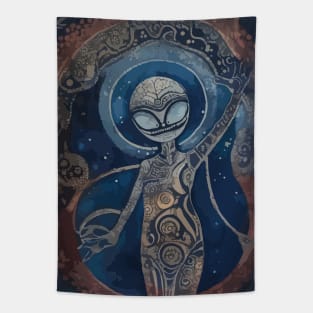 Alien Beautiful Batik Flower Design Tapestry