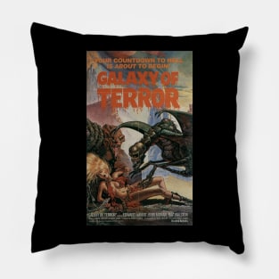 Classic Sci-Fi Horror Poster - Galaxy of Terror Pillow