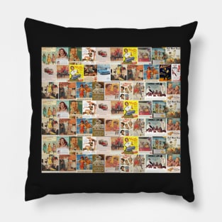 Vintage Magazine Ads Pillow