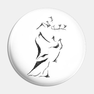 Bagpiper Sketch Pin