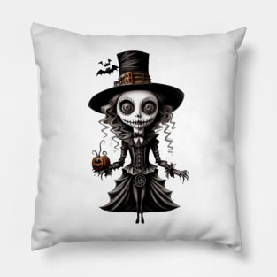 Spooky Halloween Girl Pillow