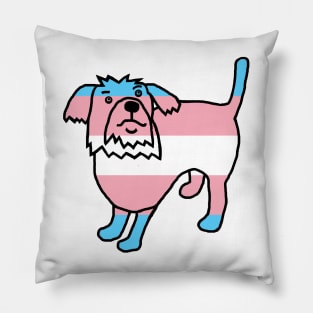 Transgender Pride Flag Dog Pillow