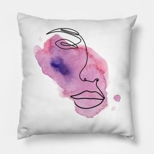 line art women face Pillow