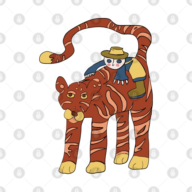Sitting on a Tiger by Shadoodles