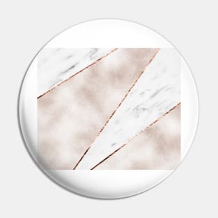 Spliced rose gold marble Pin