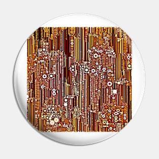 Cityscape in Earthtones Pin