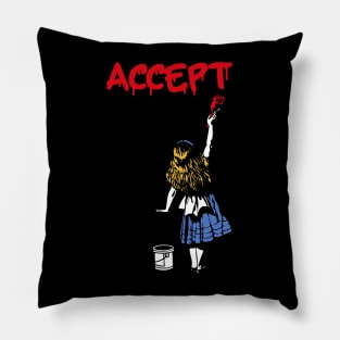 accept and red girl Pillow