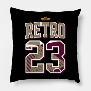 23 Retro Black Olive Pillow