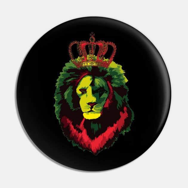 Reggae Lion Pin by Buy Custom Things