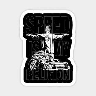 Jesus - speed is my religion Magnet