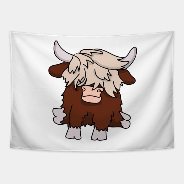 Blonde Highland Cow Tapestry by Jgeivett