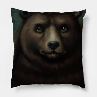 Bear with Crown Pillow