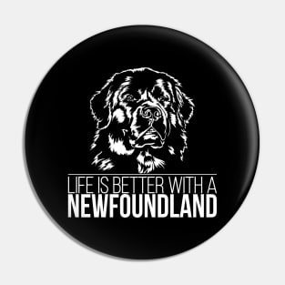 Proud Newfoundland life is better saying dog lover Pin