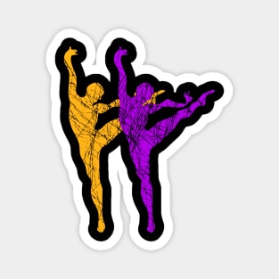 Creative Colorful Dancers Modern Art Style Magnet