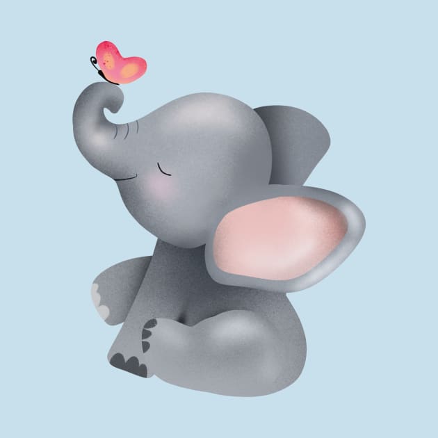 Cute Elephant by Rebel Merch