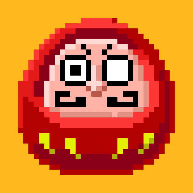 8 Bit Daruma by EvilTees