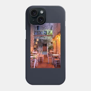 Café in Areopolis - Mani, Greece. Phone Case