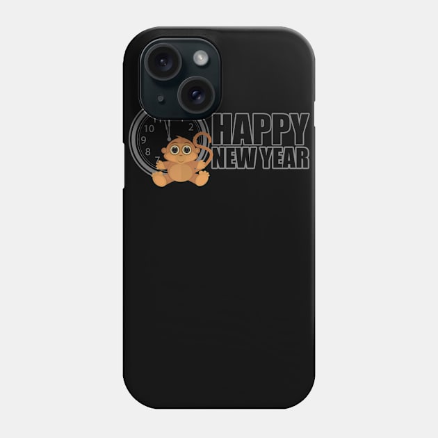 Happy New Year - Monkey Phone Case by adamzworld