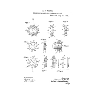 Telescopic Rotary Sole Trimming Cutter Vintage Retro Patent Hand Drawing Funny Novelty Gift T-Shirt