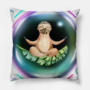 Sloth Neck Gator Stay Out of My Bubble Funny Sloth Pillow