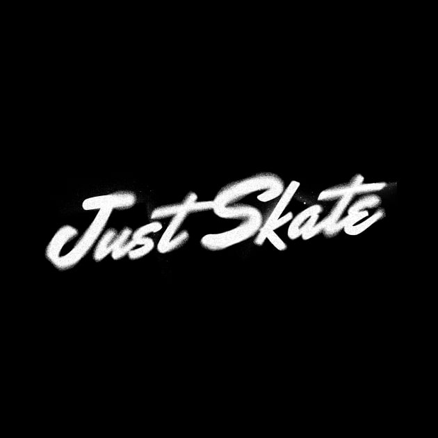 Urban Vibes: Just Skate Graffiti Typography Black by The Vintage Look